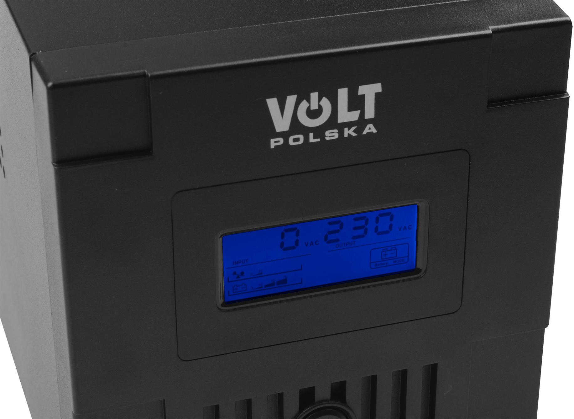 UPS ZASILACZ AWARYJNY VOLT POLSKA MICRO 2000VA 1200W - obrazek 2