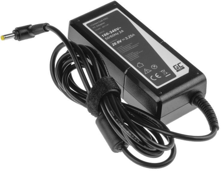 ZASILACZ ŁADOWARKA DO LAPTOPA LENOVO Green Cell PRO AD123P 20V 3,25A 65W 4,0mm/1,7mm - obrazek 2