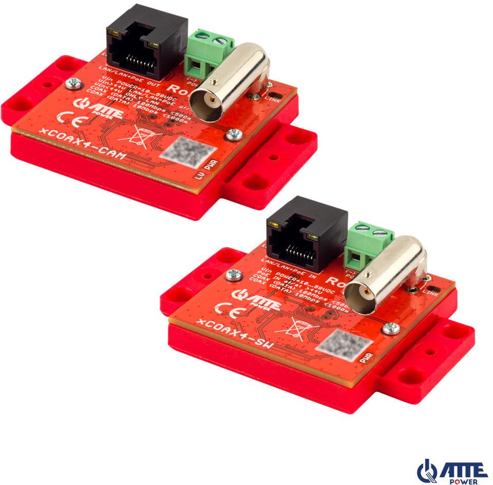 Zestaw aktywnych konwerterów do transmisji Ethernet oraz PoE ATTE xCOAX4-SET - obrazek 2