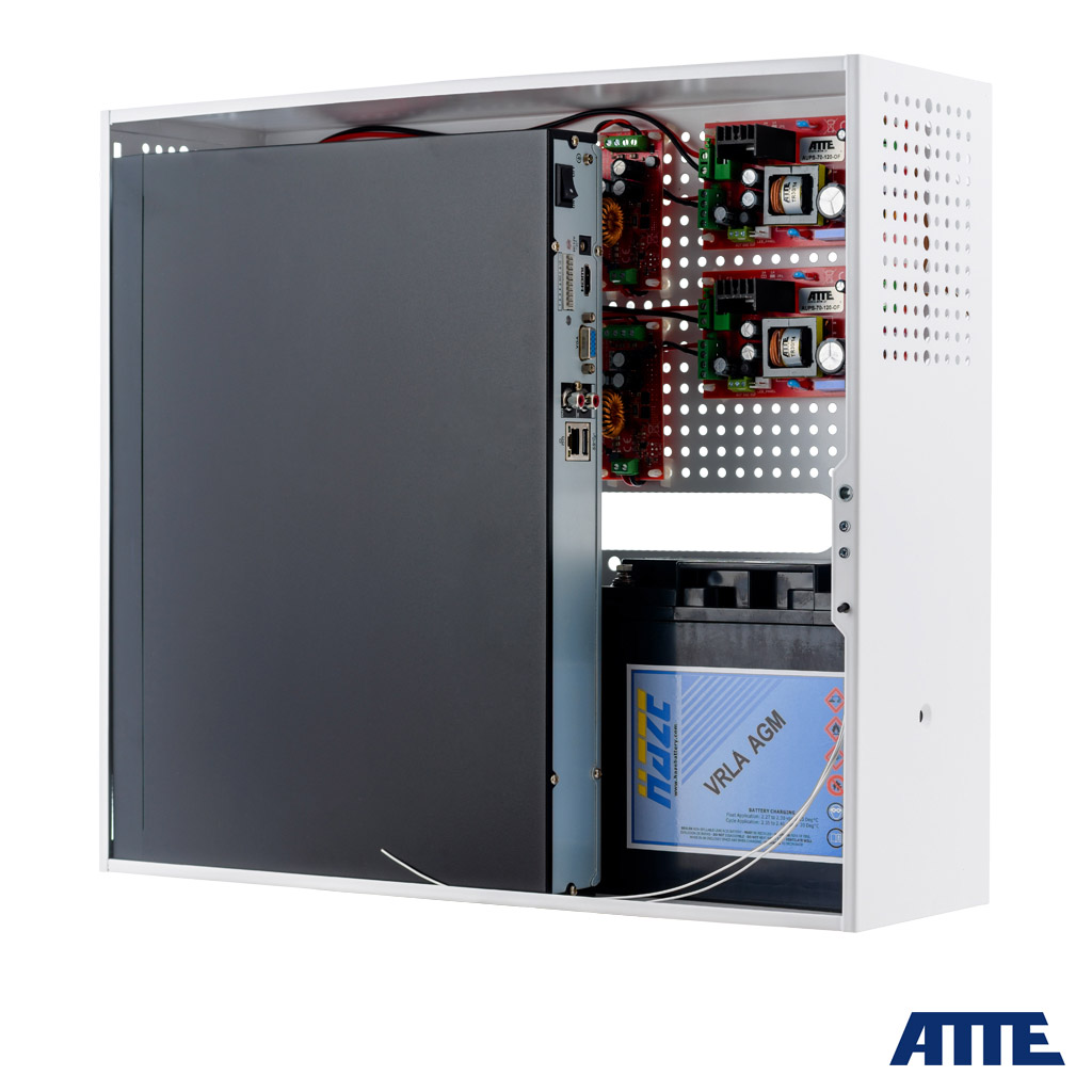 Zestaw buforowy do 17 kamer IP switch PoE 17P+1UP ATTE IPUPS-17-11-H - obrazek 2