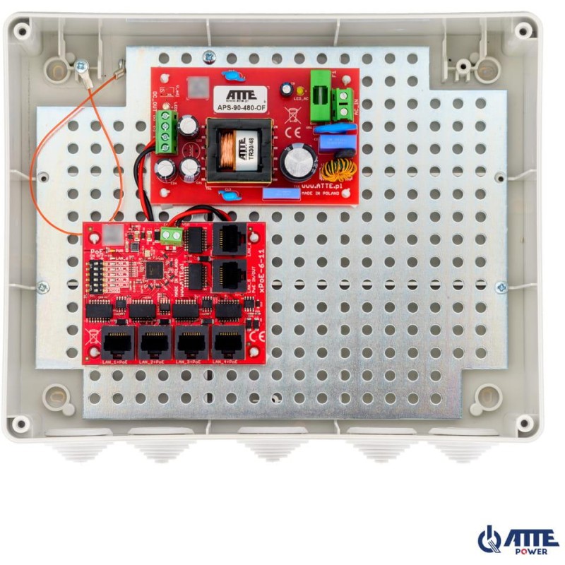 Zestaw do 5 kamer IP switch PoE 5P+1UP ATTE IP-5-11-L3 1 Zestaw do 5 kamer IP switch PoE 5P+1UP ATTE IP-5-11-L3