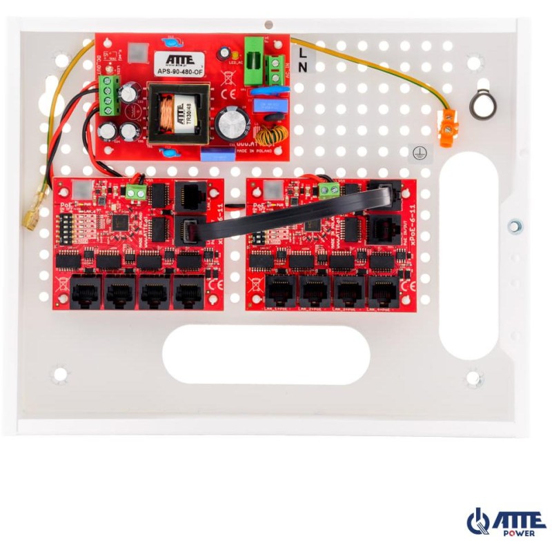 Zestaw do 9 kamer IP switch PoE 9P+1UP ATTE IP-9-11-E 1 Zestaw do 9 kamer IP switch PoE 9P+1UP ATTE IP-9-11-E