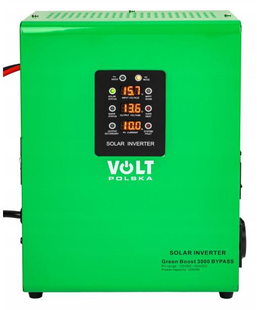 Przetwornica solarna VOLT POLSKA GREEN BOOST MPPT 3000 (120-350VDC) BYPASS 3 Przetwornica solarna VOLT POLSKA GREEN BOOST MPPT 3000 (120-350VDC) BYPASS - obrazek 3