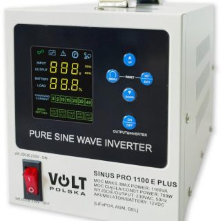 Przetwornica VOLT POLSKA SINUSPRO 1100E PLUS 12/230V (700/1100W) [AGM, GEL, LiFePO4