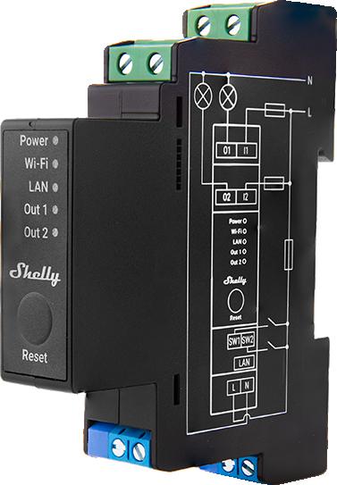 Shelly Pro 2PM 1 Shelly Pro 2PM