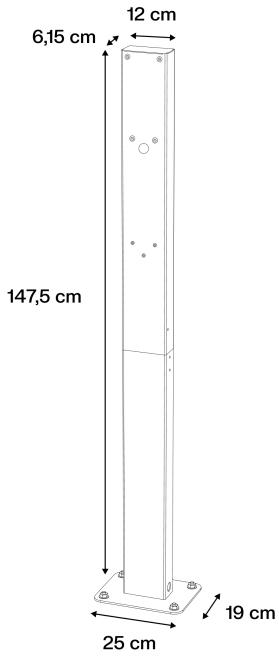SŁUPEK MONTAŻOWY Greencell HabuDen Post DO STACJI ŁADOWANIA HabuDen WALLBOX EVGCAKHP1 - obrazek 2