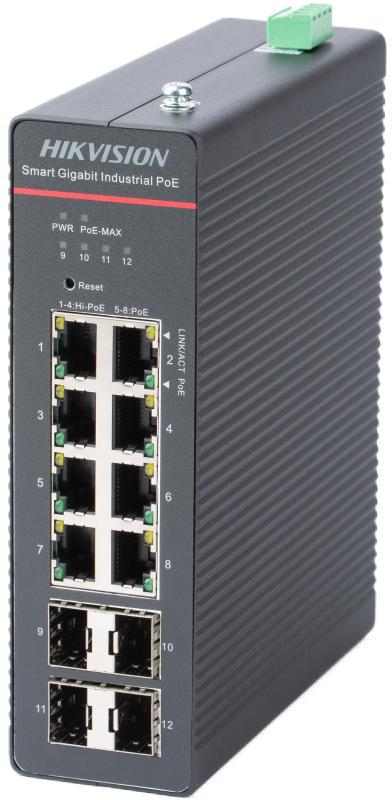 Switch Hikvision DS-3T1512HP-SI-8P4FKIT(240W) 1 Switch Hikvision DS-3T1512HP-SI-8P4FKIT(240W)