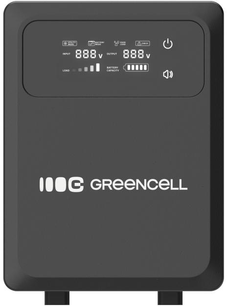 UPS ZASILACZ AWARYJNY Greencell PowerCore 1200VA 800W AVR 12VDC LCD - obrazek 4