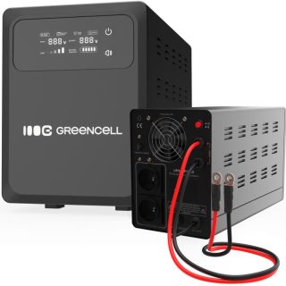 UPS ZASILACZ AWARYJNY Greencell PowerCore 800VA 500W AVR 12VDC LCD