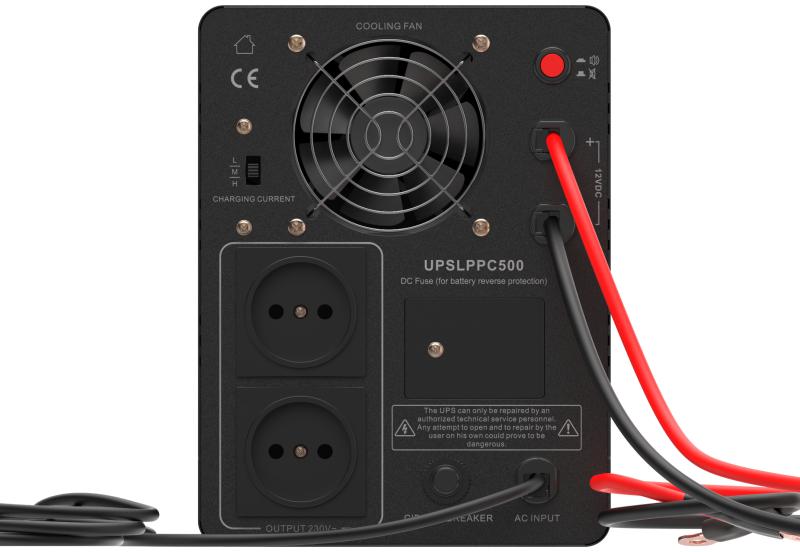 UPS ZASILACZ AWARYJNY Greencell PowerCore 800VA 500W AVR 12VDC LCD - obrazek 3