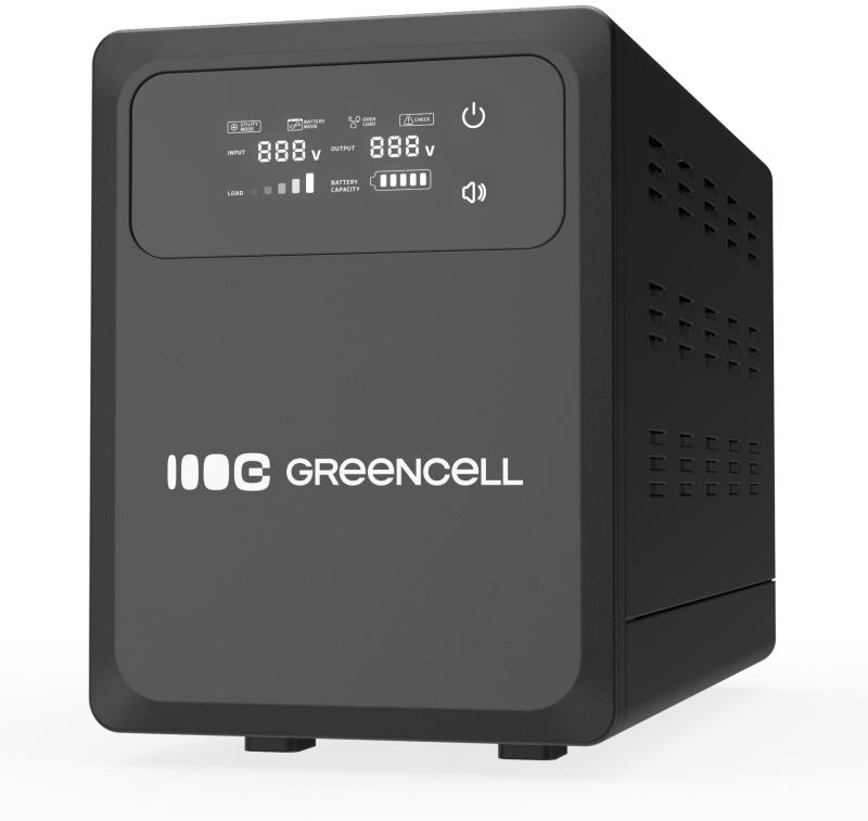 UPS ZASILACZ AWARYJNY Greencell PowerCore 800VA 500W AVR 12VDC LCD - obrazek 2