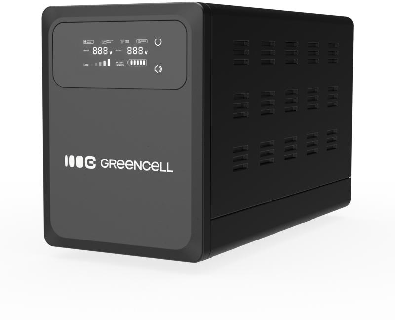 UPS ZASILACZ AWARYJNY Greencell PowerCore 800VA 500W AVR 12VDC LCD - obrazek 7
