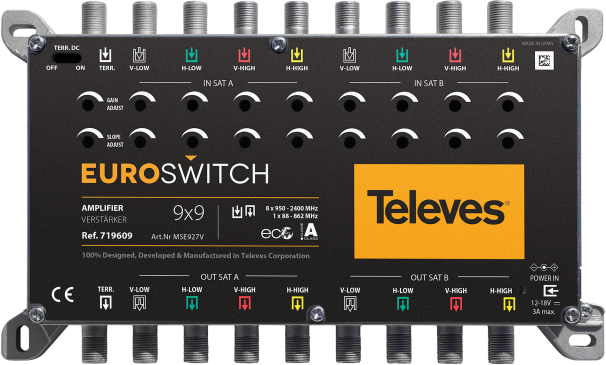 Wzmacniacz EuroSwitch 9 wejść 27/31dB (ref.719609) 1 9b713f1277cffa8700bd4a72ca31bbc8