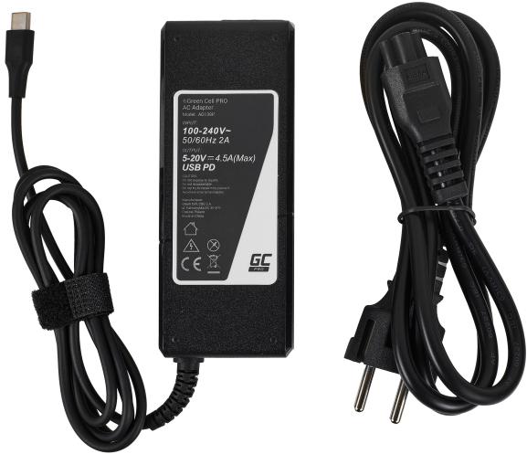 ZASILACZ ŁADOWARKA DO LAPTOPA UNIWERSALNA APPLE Green Cell PRO AD139P 20V 4,5A 90W USB-C - obrazek 6