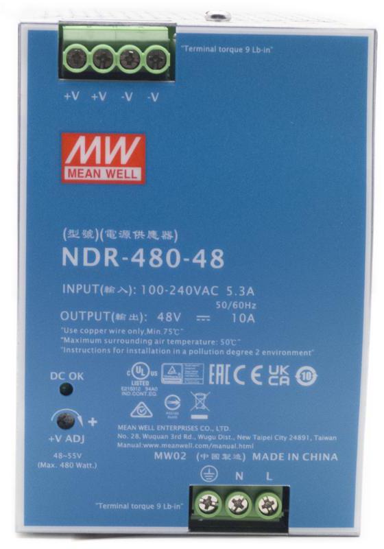 Zasilacz Hikvision NDR-480-48 1 Zasilacz Hikvision NDR-480-48