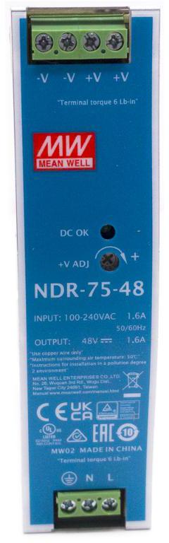 Zasilacz Hikvision NDR-75-48 1 Zasilacz Hikvision NDR-75-48