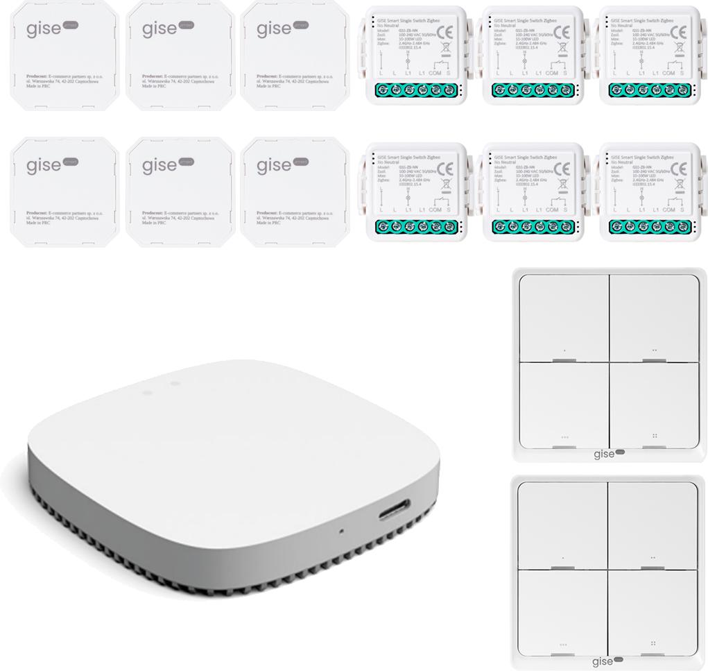 Zestaw do sterowania oświetleniem i roletami GISE 1 Zestaw do sterowania oświetleniem i roletami GISE
