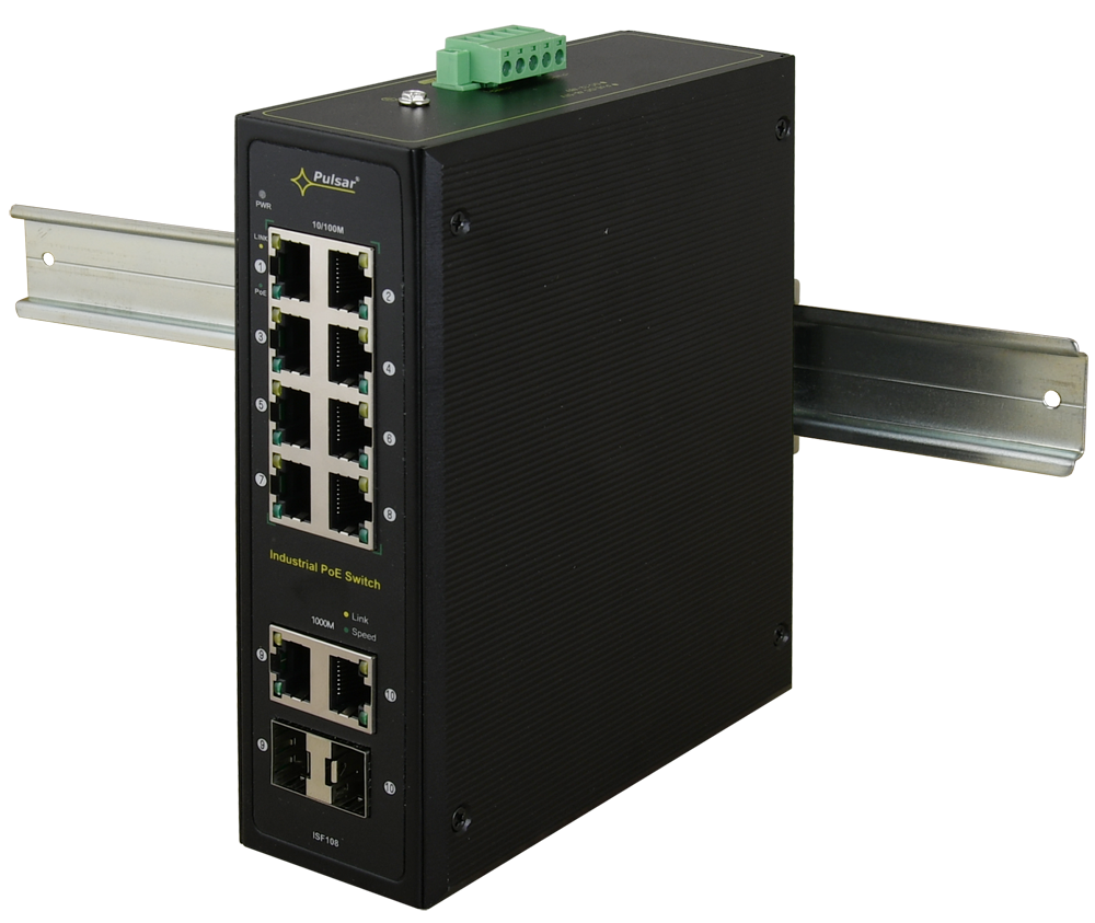 Switch przemysłowy PULSAR ISF108 (8xPoE, 2xCombo) 1 a3dd2f998b7971d4b21c051c632ba99d