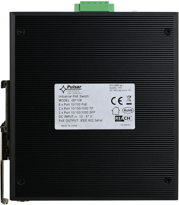 Switch przemysłowy PULSAR ISF108 (8xPoE, 2xCombo) 2 9fb2363dd7bf19a224bd6a1262ff4f1a