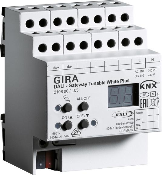 GIRA Bramka DALI Tunable WH Plus KNX 210800 1 94ec52ac7eb053ed2ed29adf8b9e9258