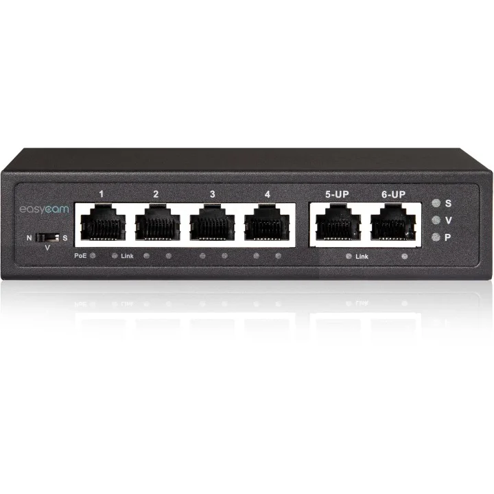 Switch PoE EasyCam 4FE x POE + 2FE UPLINK 60W 3 042c2d9ee7bc672640d91dbdee1dcd61