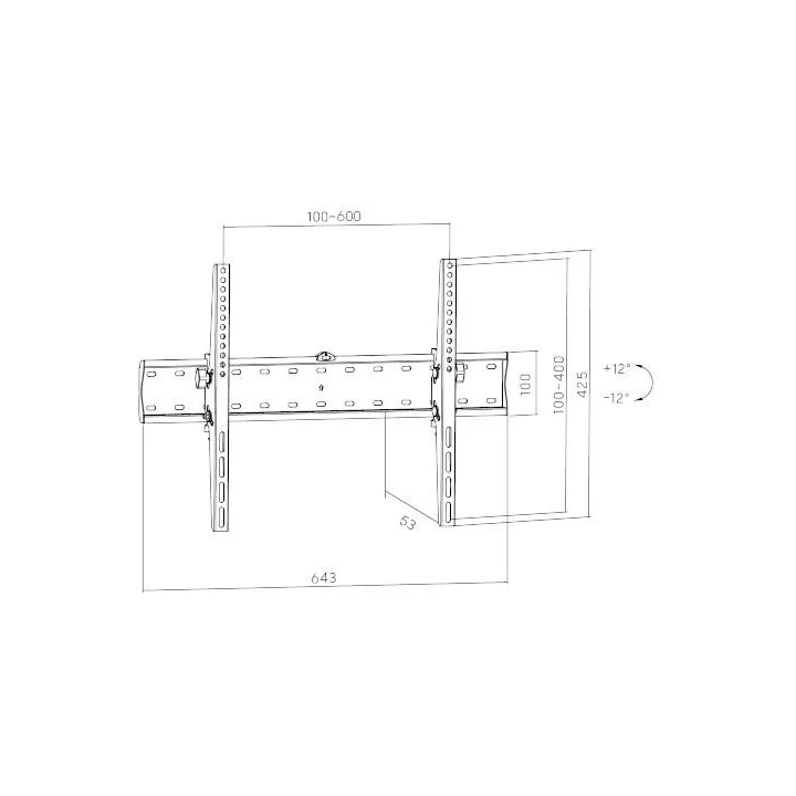 Uchwyt TV Getfort LED/LCD 37-70 cali 40kg Vesa 600x400 Tilt 2 958555be569f7b190696fb220f793f37