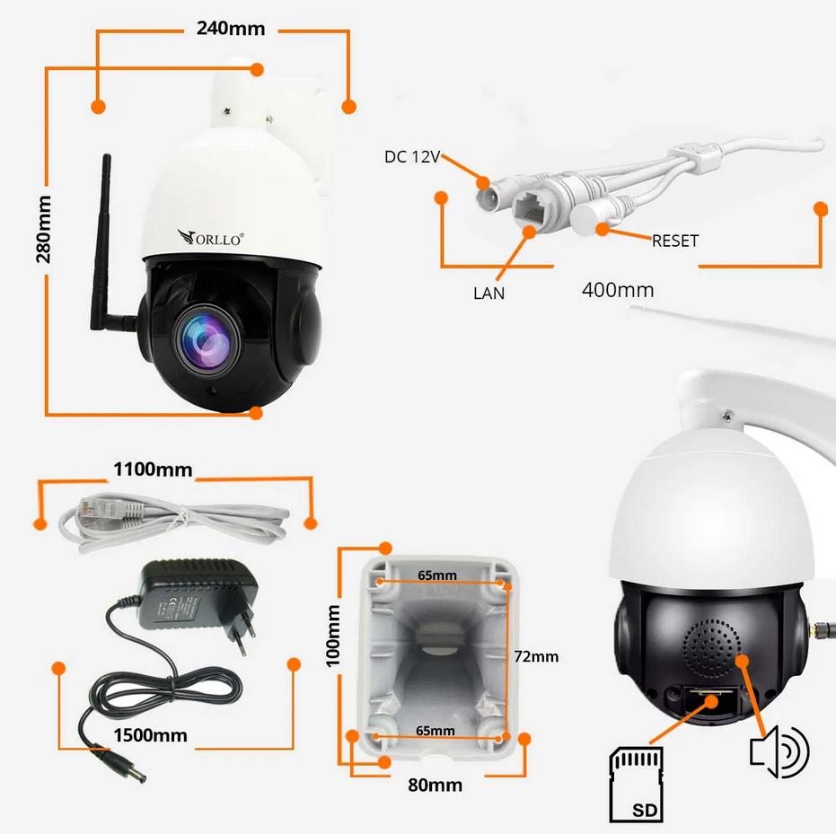 Kamera IP ORLLO Z10 WiFi POE z panelem fotowoltaicznym SM6030 PRO 4 25e154e44786a7b721f742b2d45fd170
