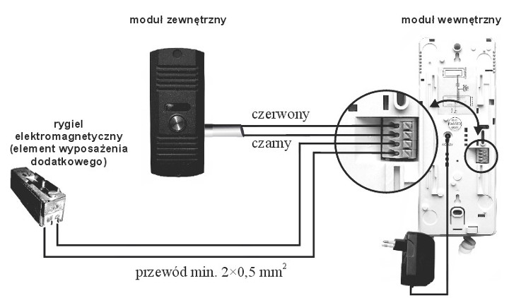 DOMOFON EURA ADP-20A3 Grafitowo Biały 3 1e73bc4709c618b52f0ae53d73559225