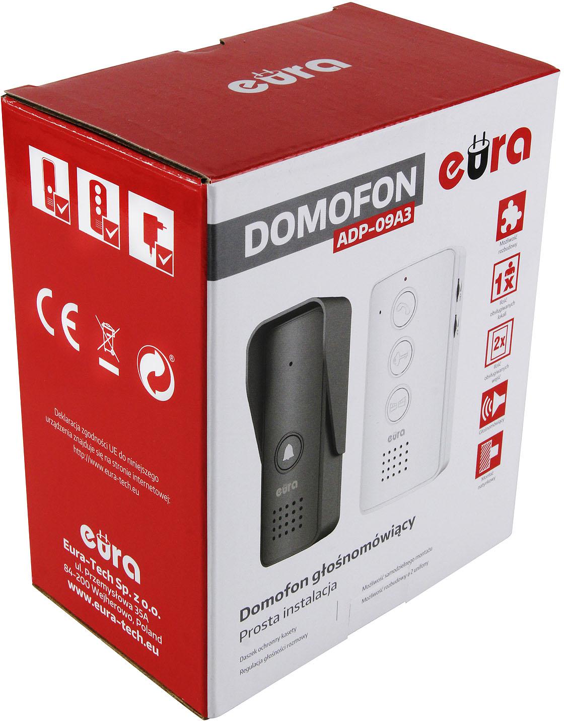 Domofon EURA ADP-09A3 czarny, głośnomówiący 10 b8930be6858cb15a2633b85addf401b2