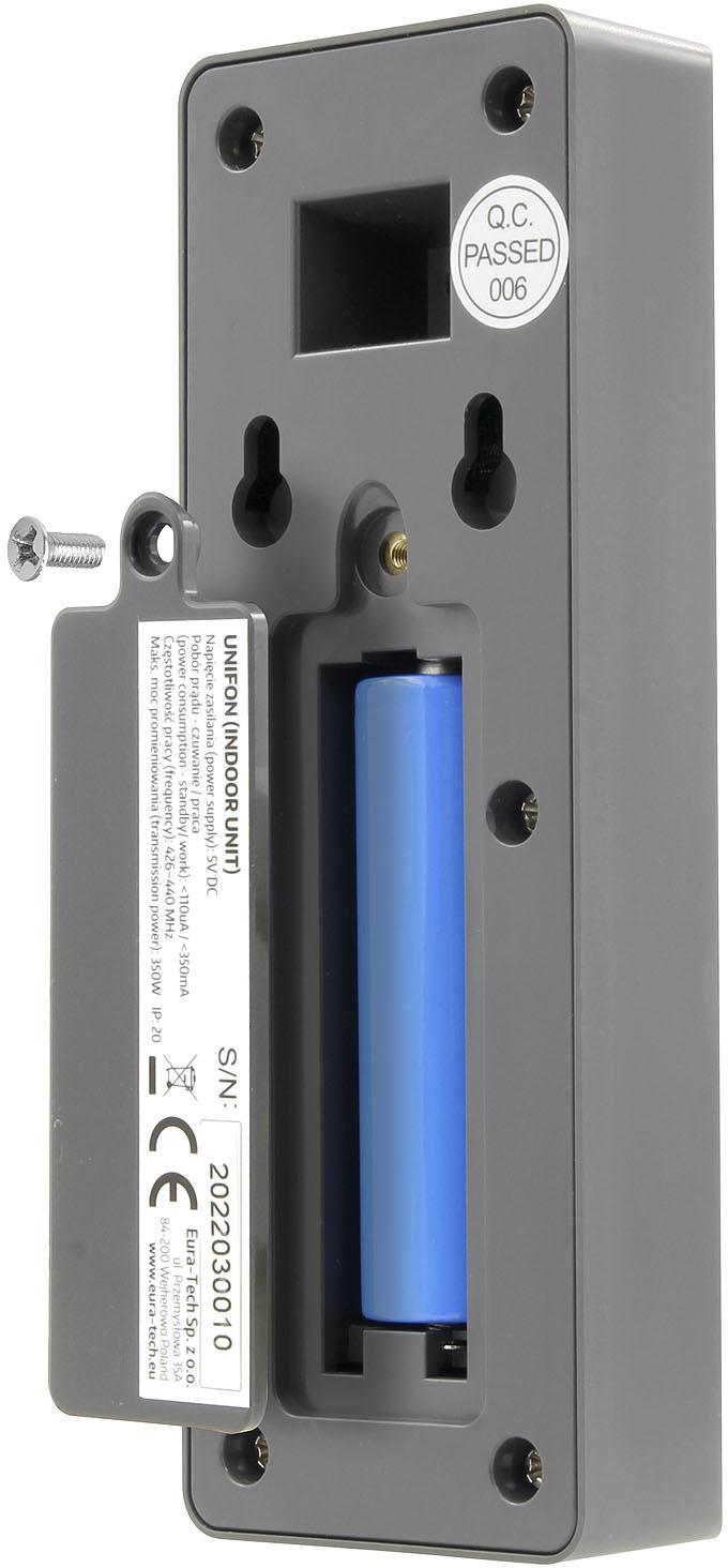 Domofon bezprzewodowy EURA ADP-80A3 grafit 5 a8e610b49f5eb69313d0060eb4db5ac0