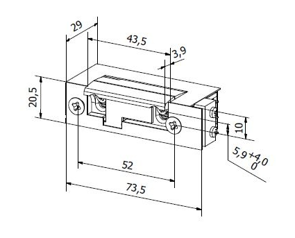 Elektrozaczep BIRA symetryczny ES1-001-KZ 12V AC/DC z kontrolą zamknięcia 2 52bfa64f62e53949cb1712abaf313d4f