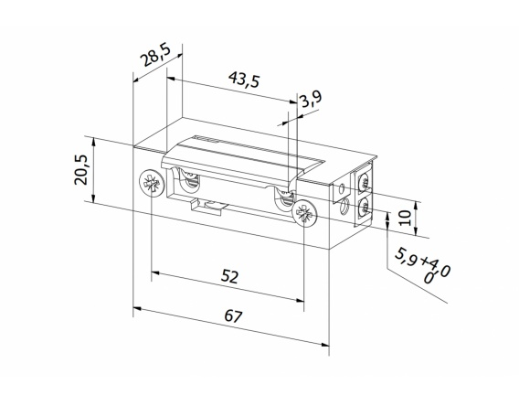 Elektrozaczep BIRA symetryczny ES1-006 12V DC niskoprądowy z pamięcią wewnętrzną 2 3098617c2d59eb05a2ad28a5c165ad91