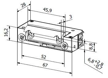 Elektrozaczep HARTTE XS12U seria XS (R5) 12V AC/DC standard 3 0c3ea4a56f59cb5901678676cab50d4d