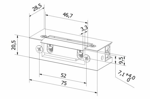 Elektrozaczep przeciwpożarowy HARTTE SHD12RM 12V DC rewersyjny z monitoringiem 2 7fcc0ec2796f76c8ac6467622448de1e