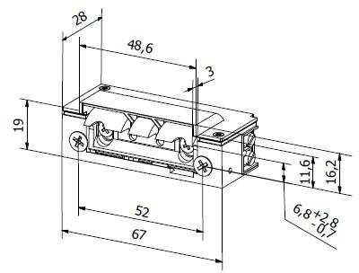 Elektrozaczep przeciwpożarowy HARTTE XSHD12R-C 12V DC rewersyjny z wyślizgiem 2 042fc90da4ae499590cc088372cffdc5