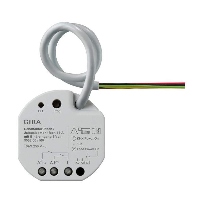 GIRA aktor przekaźnikowy/żaluzjowy 2x/1x 16 A PT KNX ONE 506200 1 07df91584495f8cc973ef84657942b79