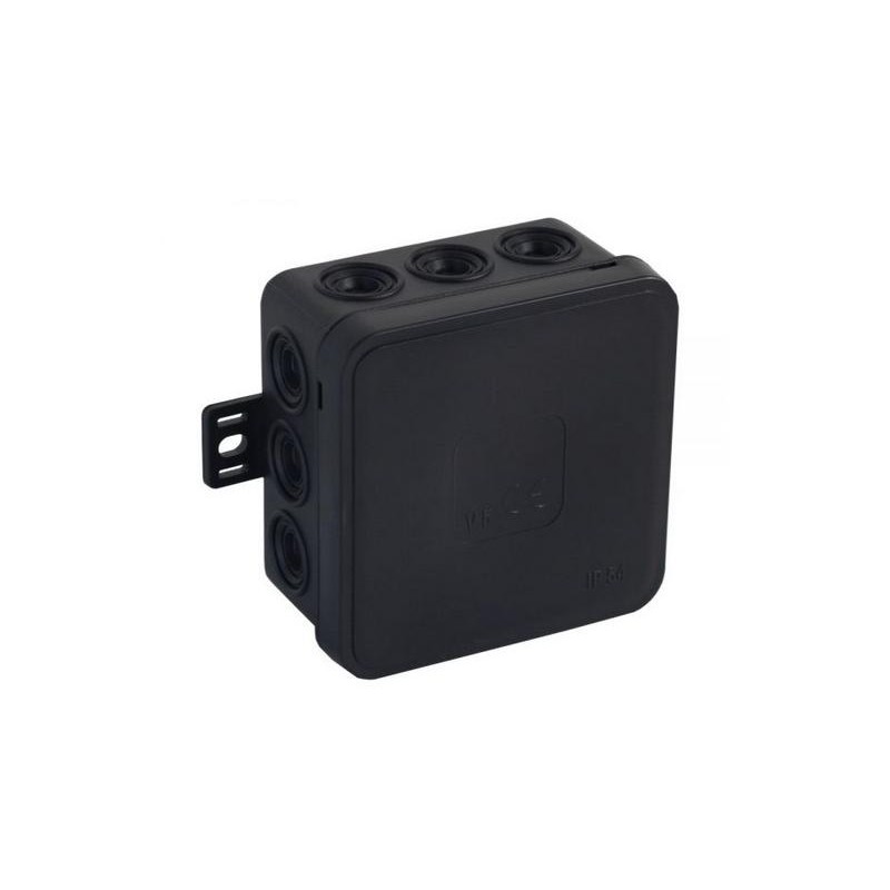 Puszka natynkowa pusta 12 wlotów VIPLAST V5 klik CZARNA IP54 75x75x41mm 035-05 1 018a12cc9897f2efda6cef48685bb661