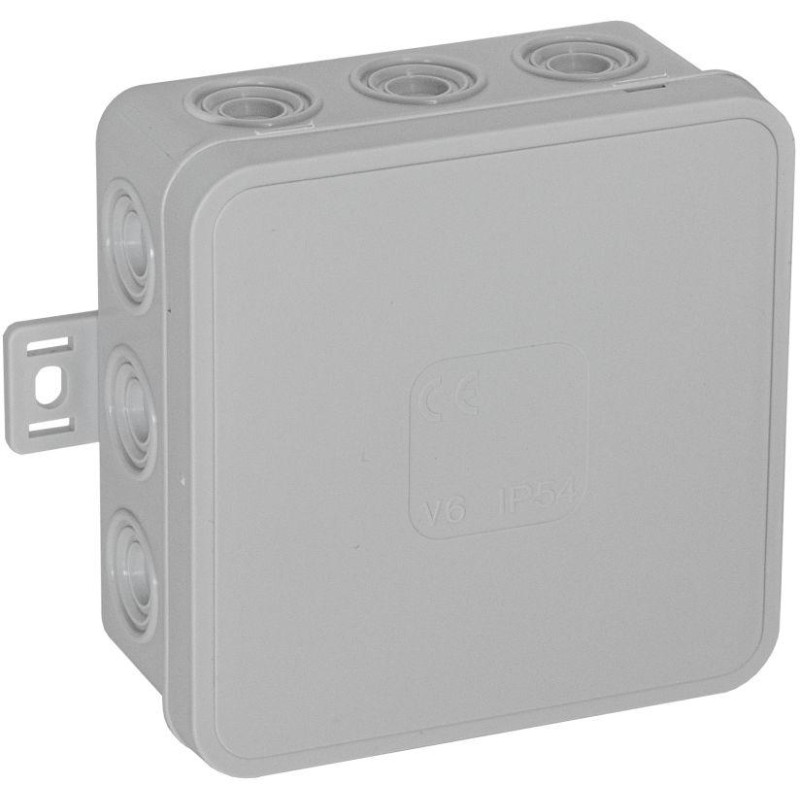 Puszka natynkowa pusta 12 wlotów VIPLAST V7 klik SZARA IP54 100x100x41mm 037-03 1 d61584fae95a76469e7bff72ebb3a406