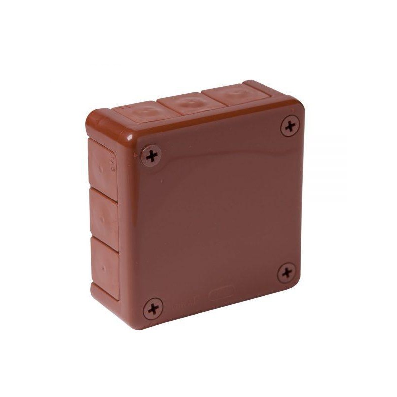 Puszka natynkowa pusta 12 wlotów VIPLAST VP-41 BRĄZOWA IP55 98x98x42mm 041-02 1 63d3286de4adf43b5e4acbf599f1ce6f
