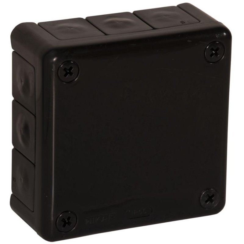 Puszka natynkowa pusta 12 wlotów VIPLAST VP-41 CZARNA IP55 98x98x42mm 041-05 1 521fb399b9cac353e48f40752a8ad959