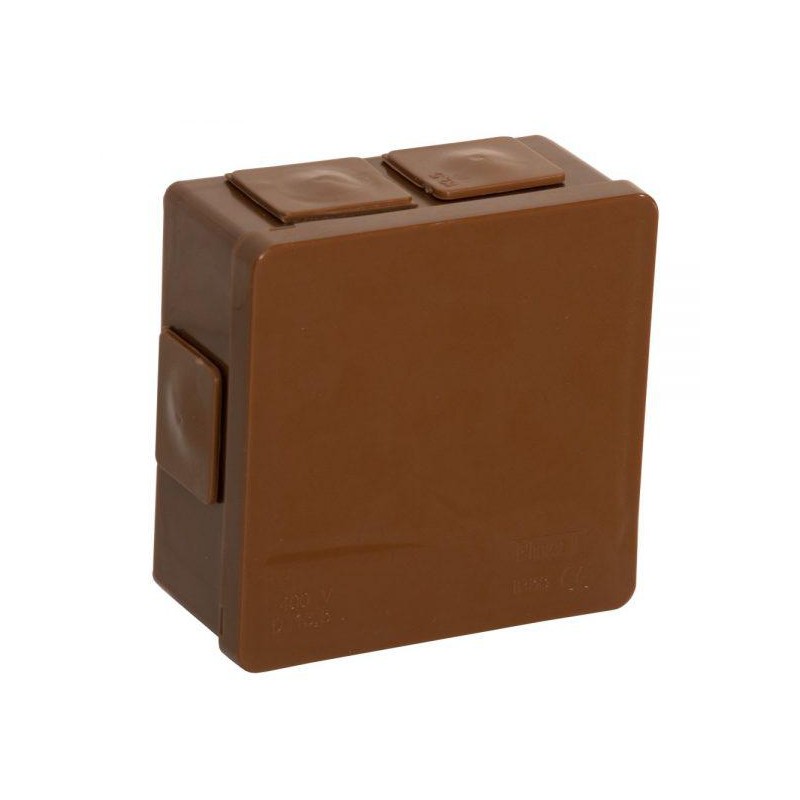 Puszka natynkowa pusta 6 wlotów VIPLAST VP-02 klik BRĄZOWA IP55 86x86x40mm 002-02 1 e673dada3cfe7aec696cb78eeb32521d
