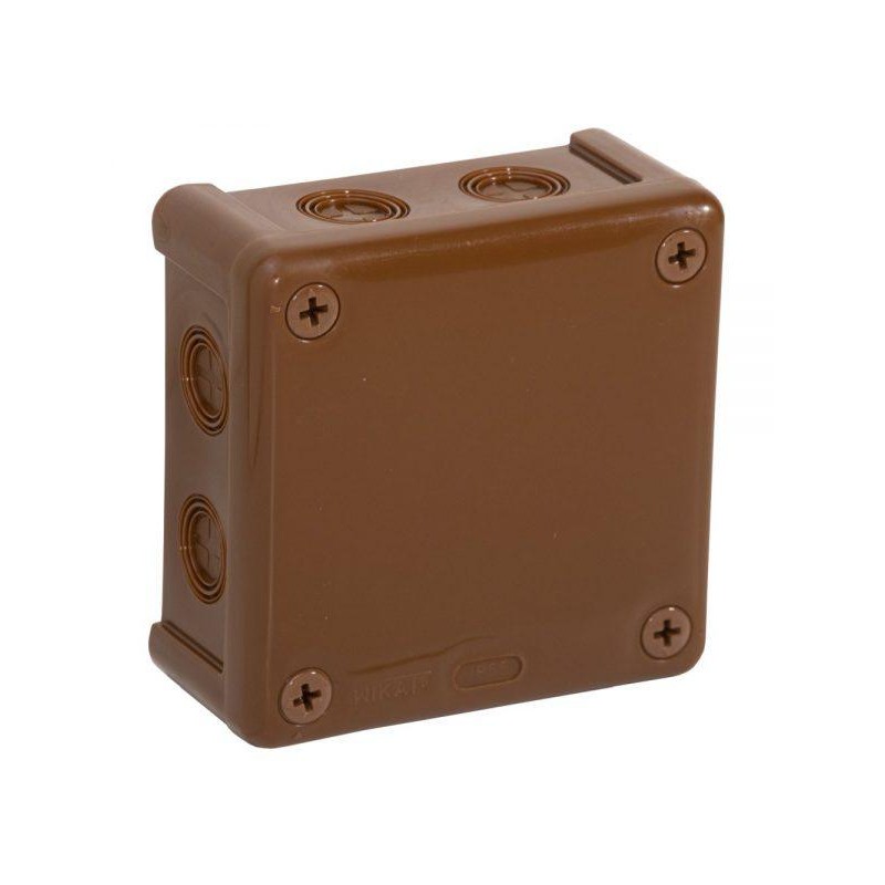Puszka natynkowa pusta 8 wlotów VIPLAST VP-42 BRĄZOWA IP55 98x98x42mm 042-02 1 1d86f5e24cbf05b58c40978196bdf96f