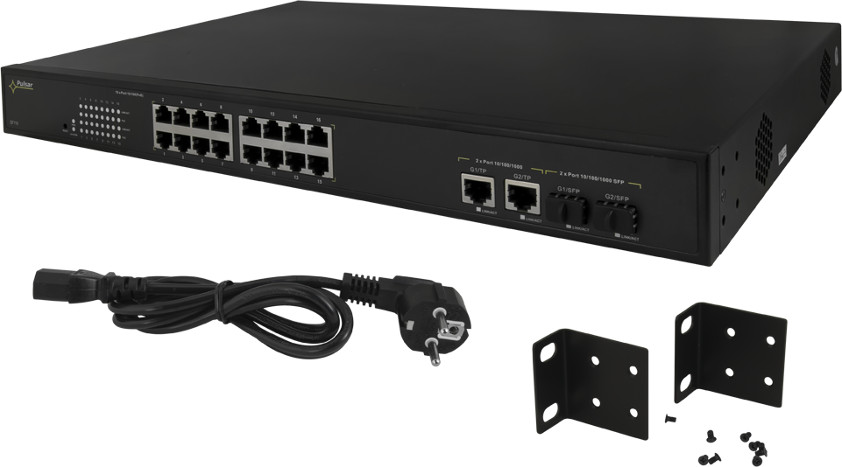 SWITCH POE PULSAR SF116 16-PORTÓW (16xPoE + 2xUPLINK/2xSFP UPLINK) 2 20dd86598faae00e581406d034a5c455
