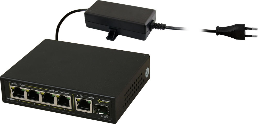 Switch 6-portowy PULSAR SFG64F1 do 4 kamer IP 2 e9295897085a125a10321d133298d2d0