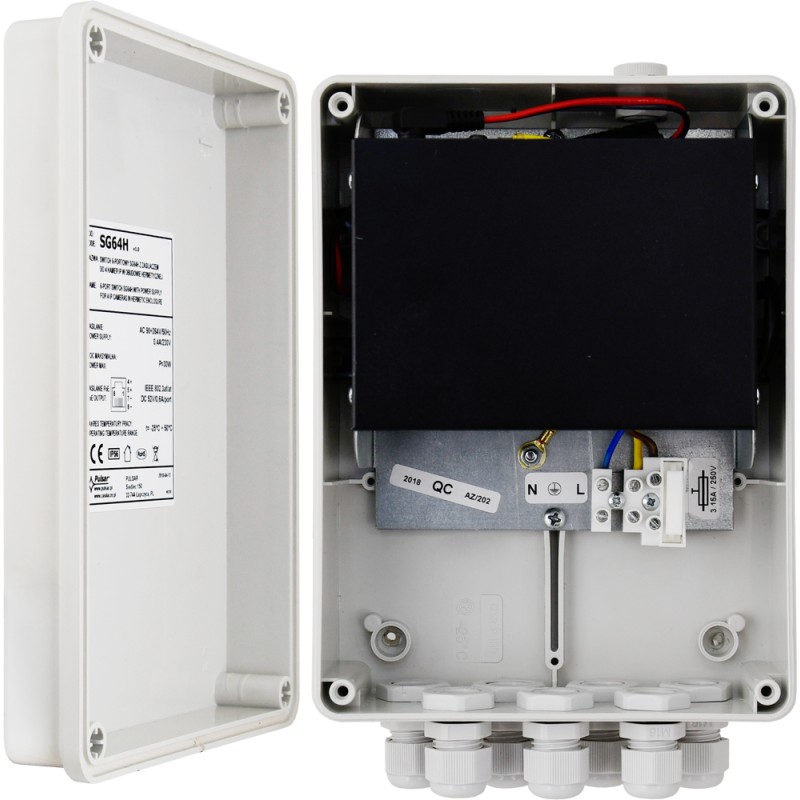 Switch 6-portowy SG64H z zasilaczem do 4 kamer IP w obudowie hermetycznej 1 4ed8ce23efc0b5c9593875cce5e97cb0