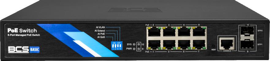 Switch PoE BCS BASIC BCS-B-SP08G-2SFP-M 4 51f2261bb979b5c17dc3ab68f21fdc96