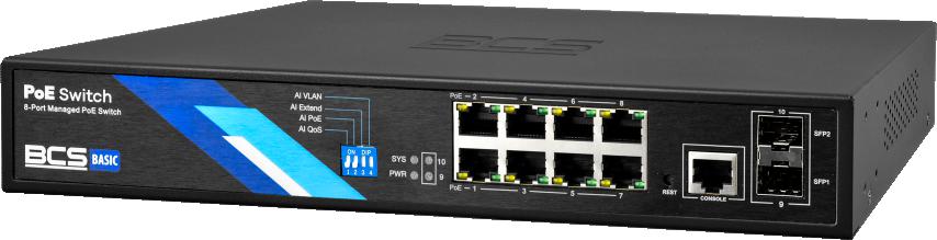 Switch PoE BCS BASIC BCS-B-SP08G-2SFP-M 5 9f76e66c1ccf7d08dc7c2782270b8b56