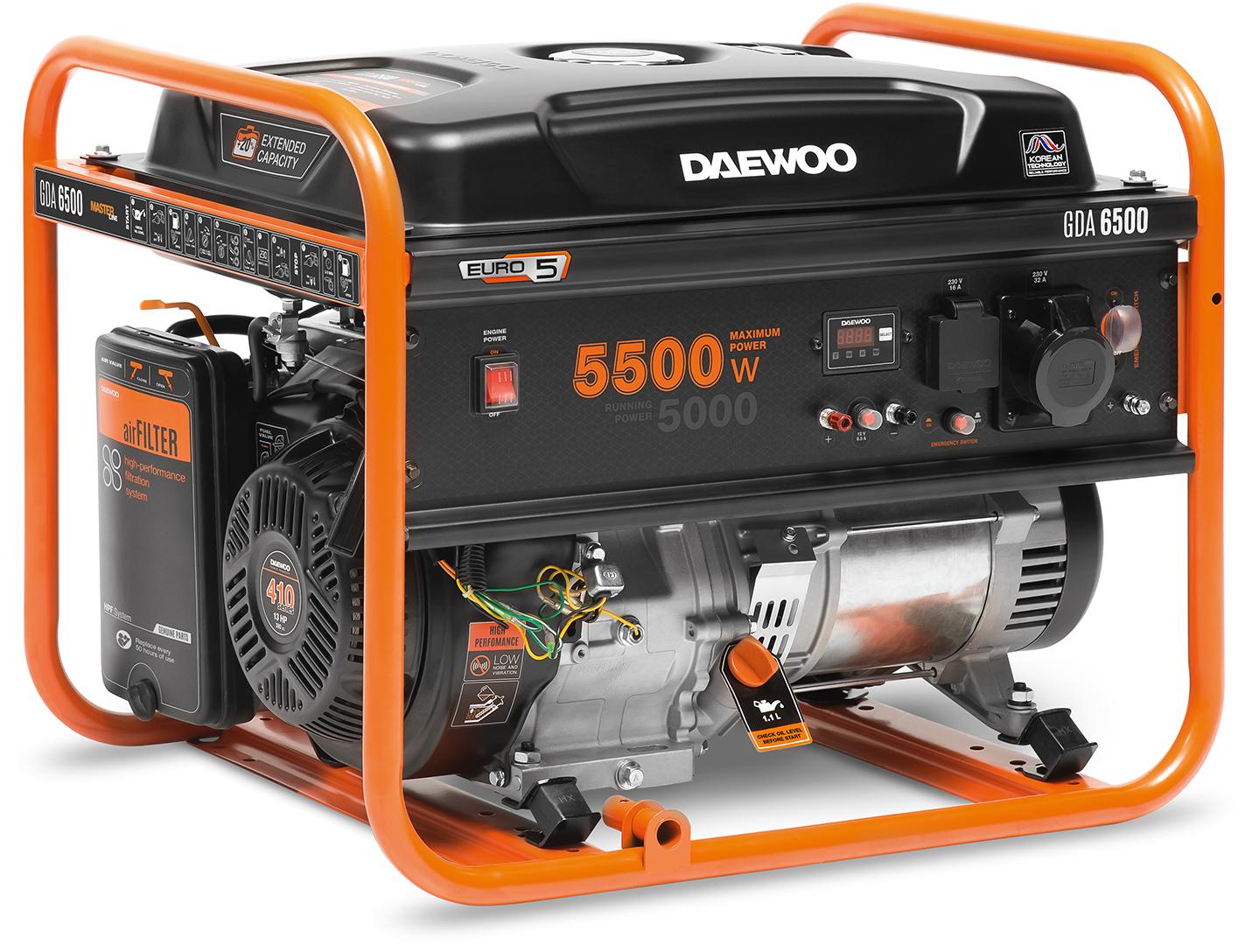 ZESTAW AGREGAT PRĄDOTWÓRCZY DAEWOO GDA 6500 5.5kW + 2x GENERATOR OIL SAE 10W-30 DWO 600 7 e360200ca655db09ab0a4bebaa74d607