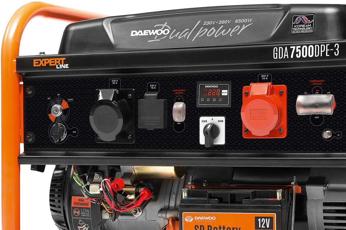 ZESTAW AGREGAT PRĄDOTWÓRCZY DAEWOO GDA 7500DPE-3 6.5kW + 2x ENERATOR OIL SAE 10W-30 DWO 600 5 9d8e861807030edf6fb5a15c6ba0260f