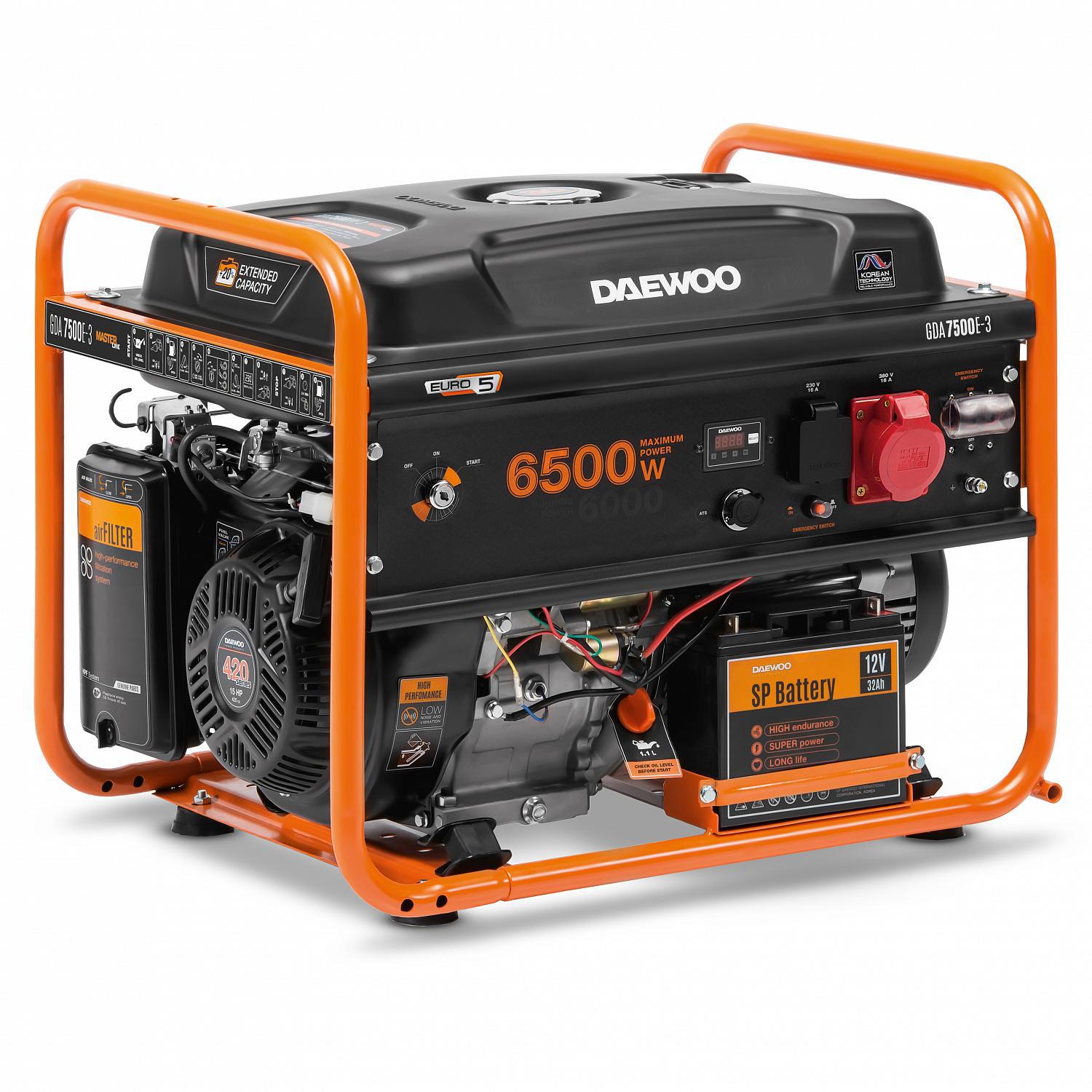 ZESTAW AGREGAT PRĄDOTWÓRCZY DAEWOO GDA 7500E-3 6.5kW + 2x GENERATOR OIL SAE 10W-30 DWO 600 2 8a11fcf76576f218b02dfffa02db9ef7